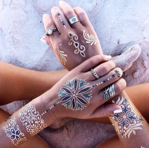 Silver Henna Designs 😍💞