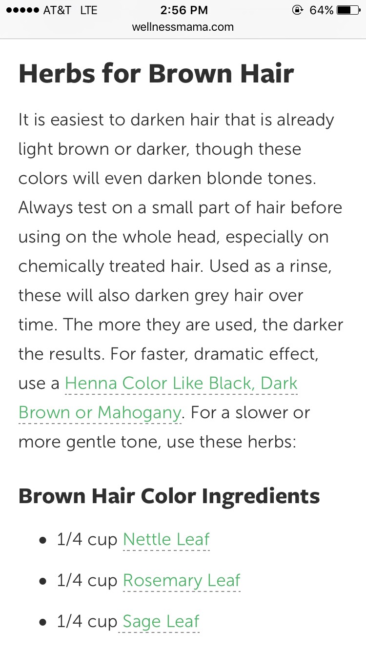 Natural Hair Color Recipes