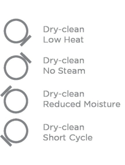 More Dry cleaning symbols. 