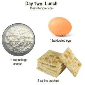 Lunch
1 cup of cottage cheese
1 hard boiled egg
5 saltine crackers