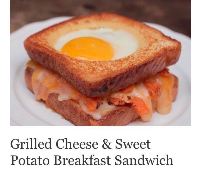 Grilled cheese and sweet potato breakfast sandwich 