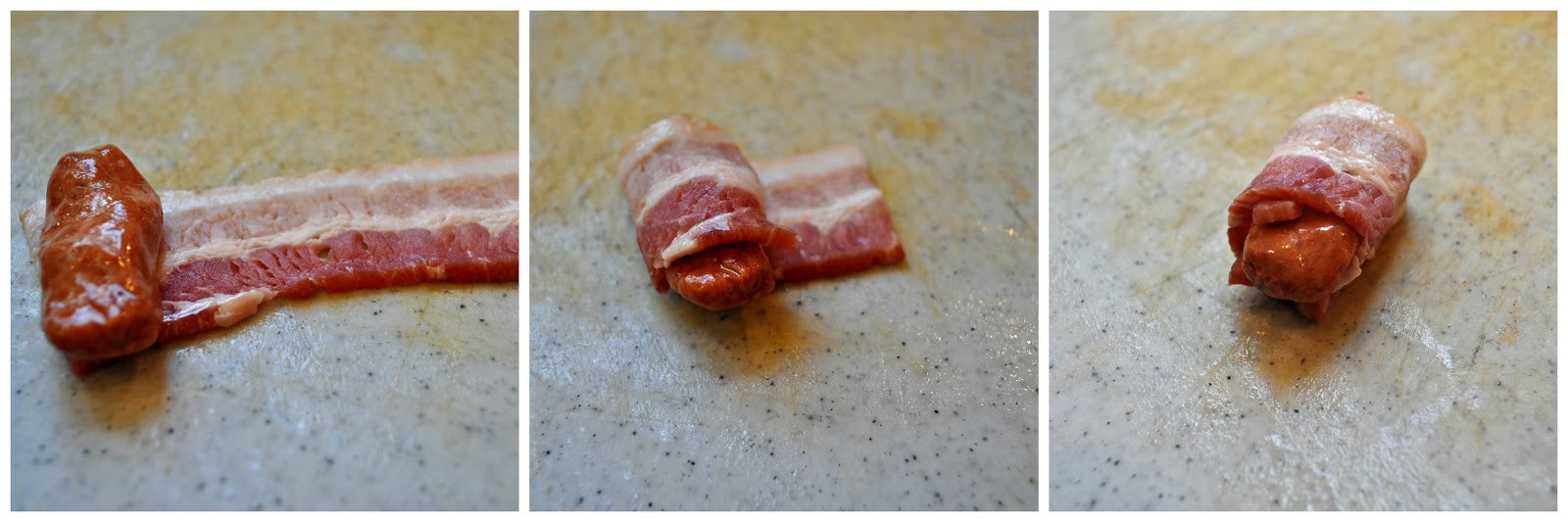 4. Roll bacon around chicken and stick in toothpick if needed. ROLL INTO BROWN SUGAR CHILI POWDER MIXTURE AS MICH AS DESIRED. As it bakes it turns into a glaze on it's own. 
Put on broiling pan or cookie sheet lined with foil in oven for thirty minutes at 350 degrees. 