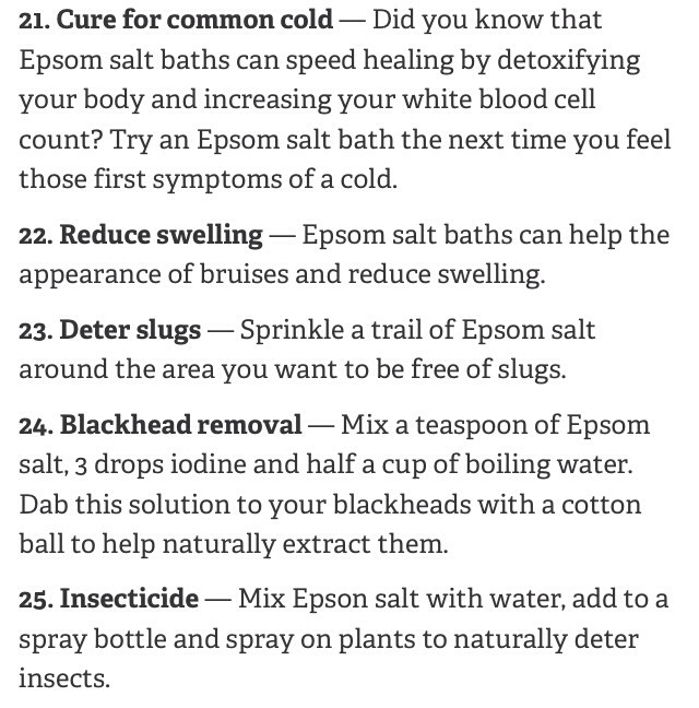 Uses For Epsom Salt! 