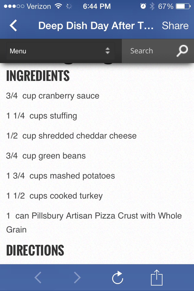 Deep Dish Day After Thanksgiving Pizza!! Great Idea For Thanksgiving Leftovers!!!