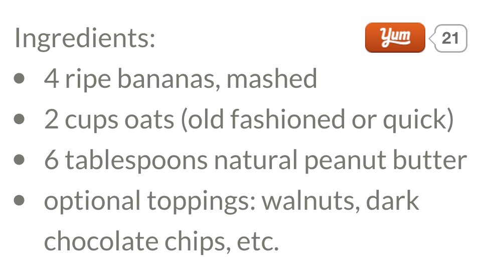 3β£ Ingredients Peanut Butter Banana Bars. π