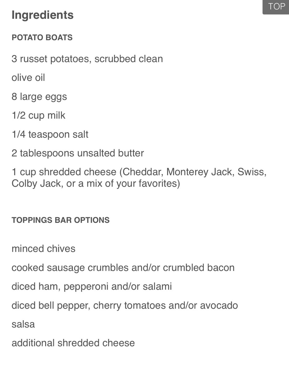 Breakfast Baked Potato Boats Stuffed With Cheesy Eggs