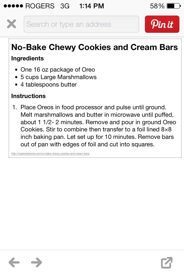 No Bake Chewy Cookies N Cream Bars! Super Easy To Make!