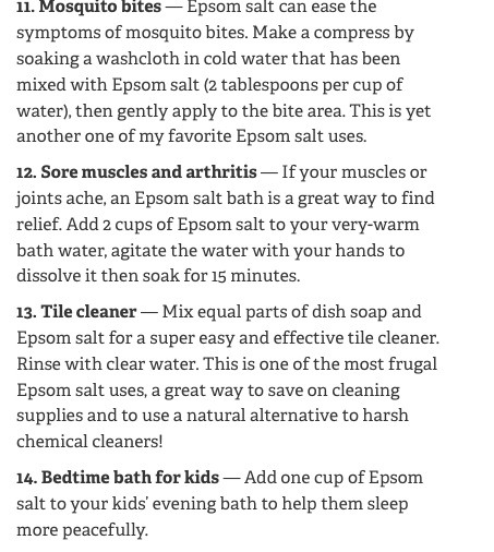 25 Uses For Epsom Salt