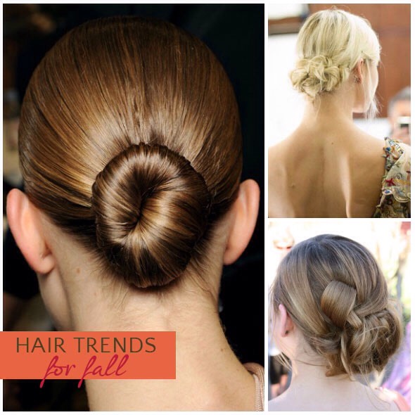 7. The low bun.
Buns have been current for a few seasons now. This fall we’ll be seeing more of the low bun worn both structured and polished and messy and soft.