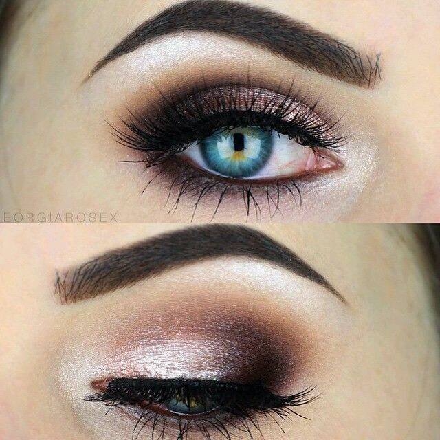Beautiful Pink With Brown Smokey Eye Shadow Looks