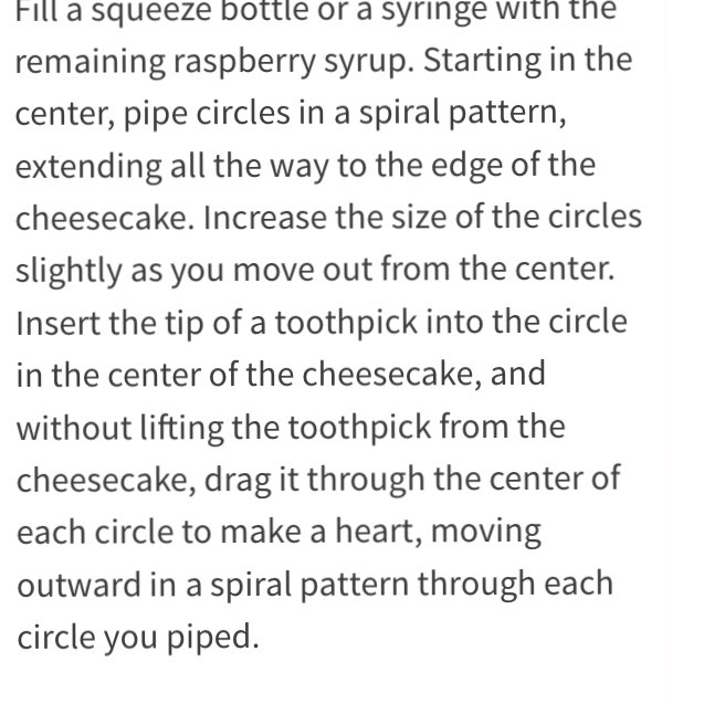 Raspberry Swirled Cheesecake 