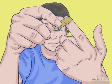 3) After a few weeks, take off the adhesive bandages.