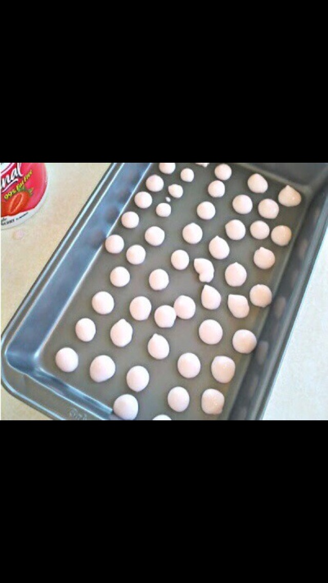 Freeze for about an hour (depending on how big they are)