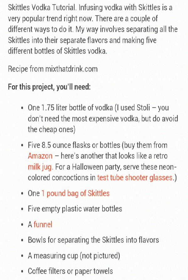 Skittles Vodka Tutorial