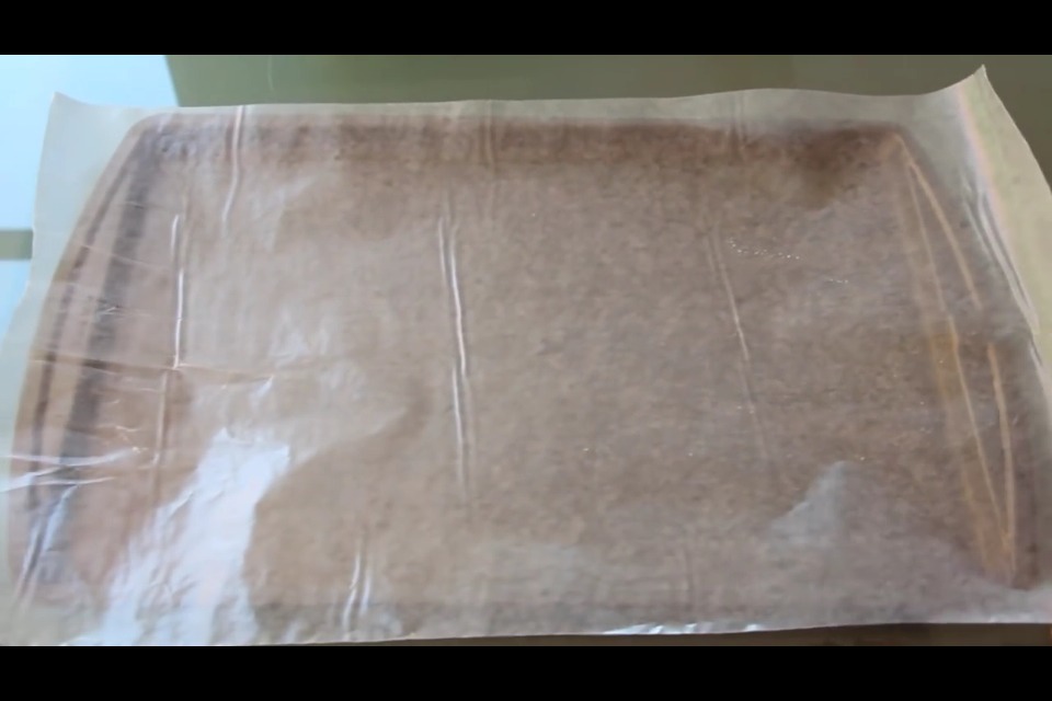 Pan with parchment paper