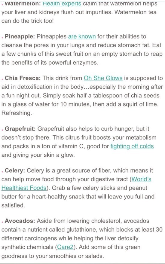 Best Foods Used To Detox In 1 Week.