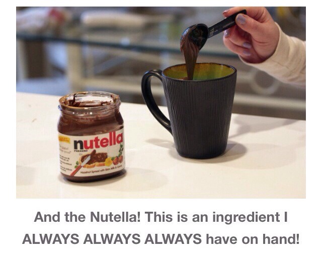 " Nutella Cake In A Mug" 😋