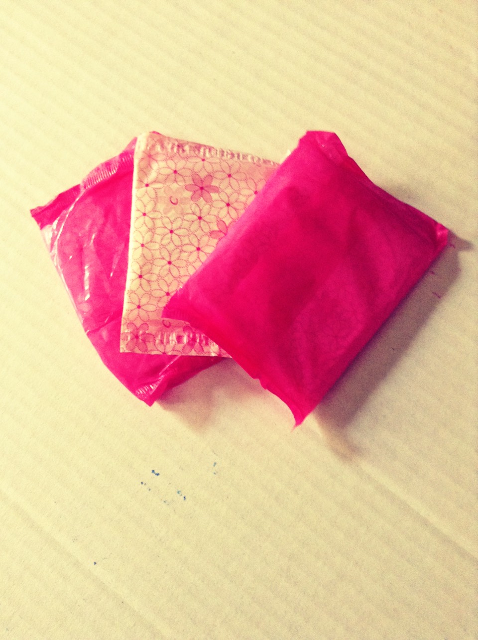 Next I have in the kit is pads. Just in case it is your time of the month these will be handy. You can put pads, liners, or tampons or whatever you use in your kit. Like I said it's all up to you.