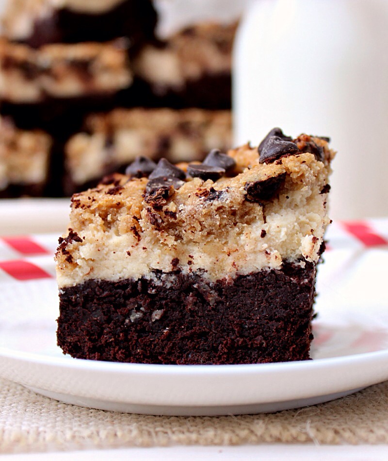🌟✨Skinny Brownie Bottom Cookie Dough Cheesecake Bars✨🌟