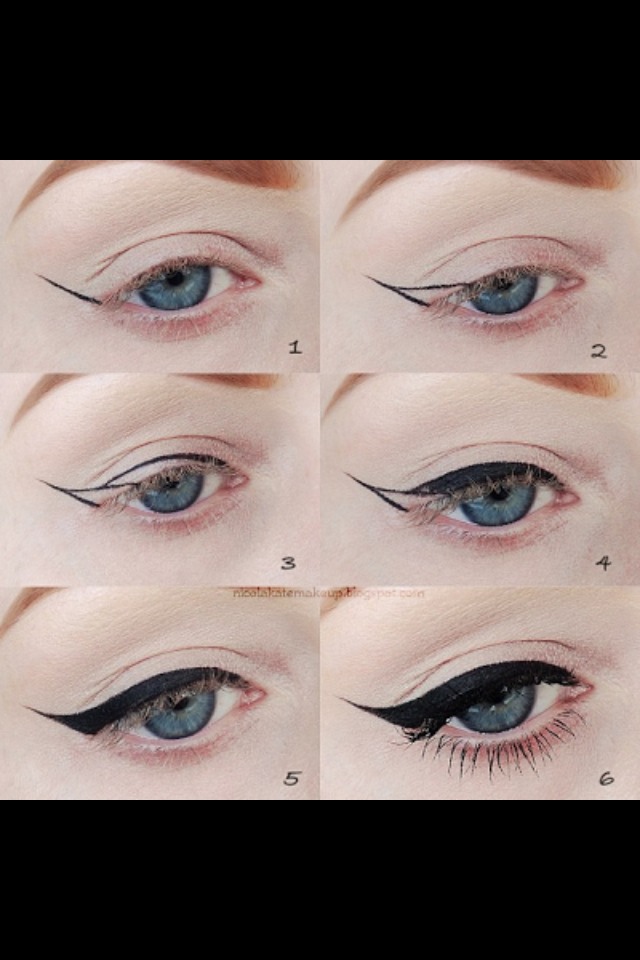 2. Pin-up eyeliner look