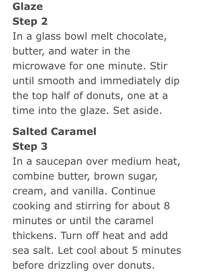 Salted caramel mocha donuts 