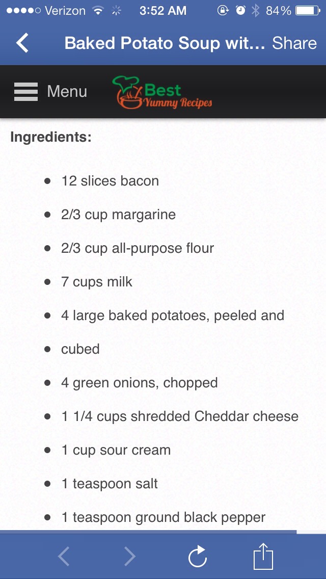 Best Baked Potato Soup With Cheese And Bacon!