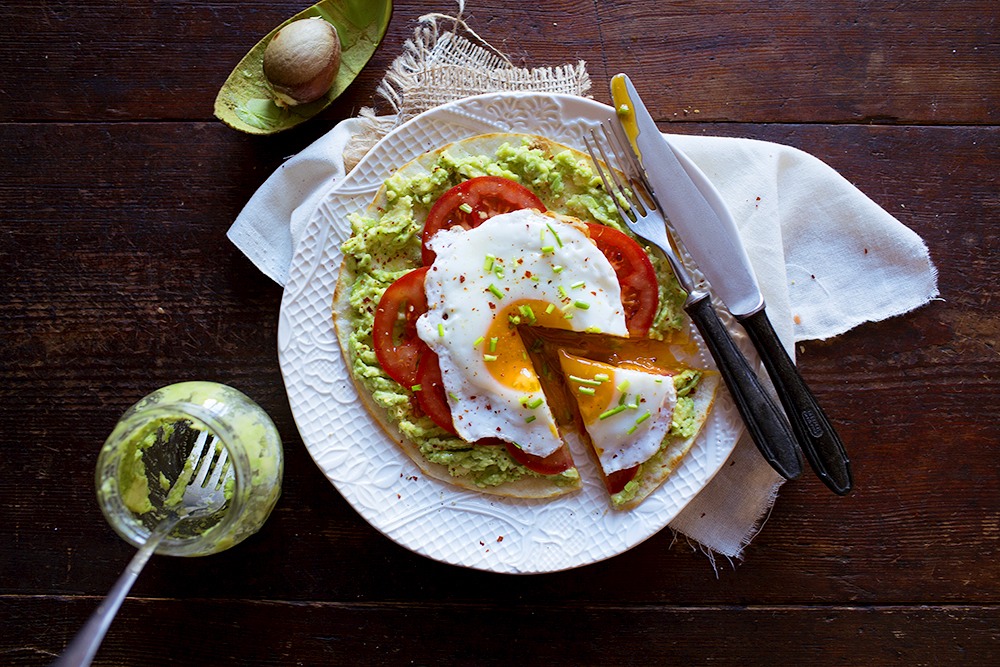 🍕🍳Healthy Pita With Avocado & Fried Egg A'la Fast Breakfast Pizza🍳🍕
