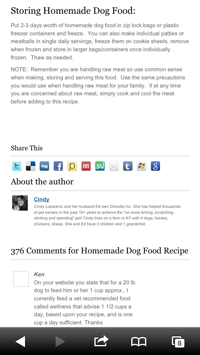 Homemade Dog Food -- Great For Dogs With Allergies Too! 