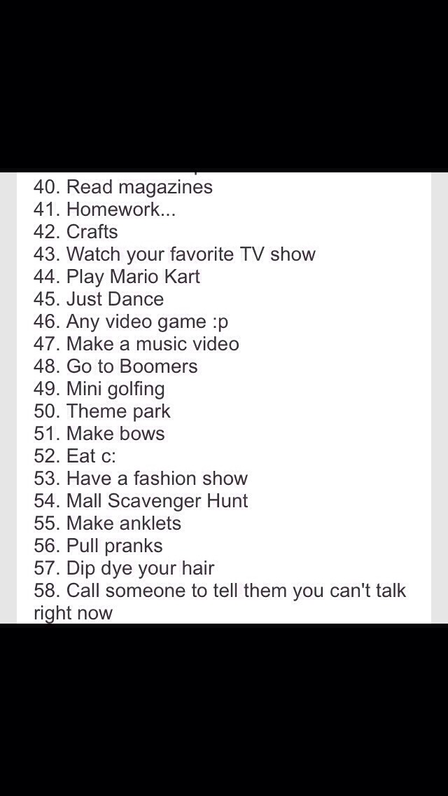 100 Things To Do While Your At A Sleep Over 