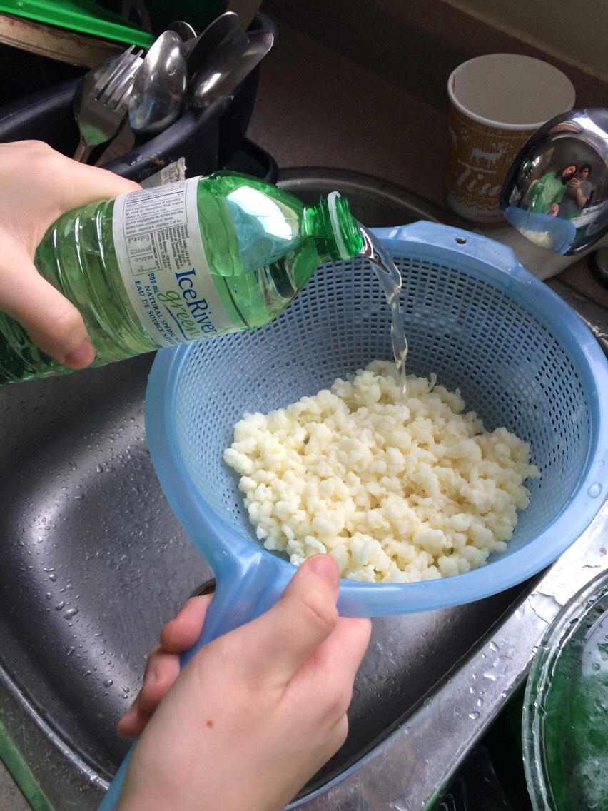 Step 8: Next you need to rinse the mushrooms with natural spring water (IT MUST BE SPRING WATER)