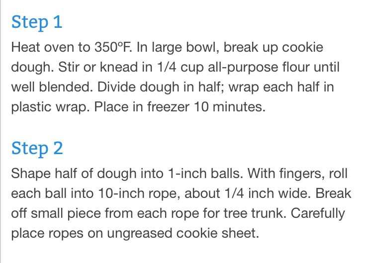 Swirly Christmas Tree Cookies