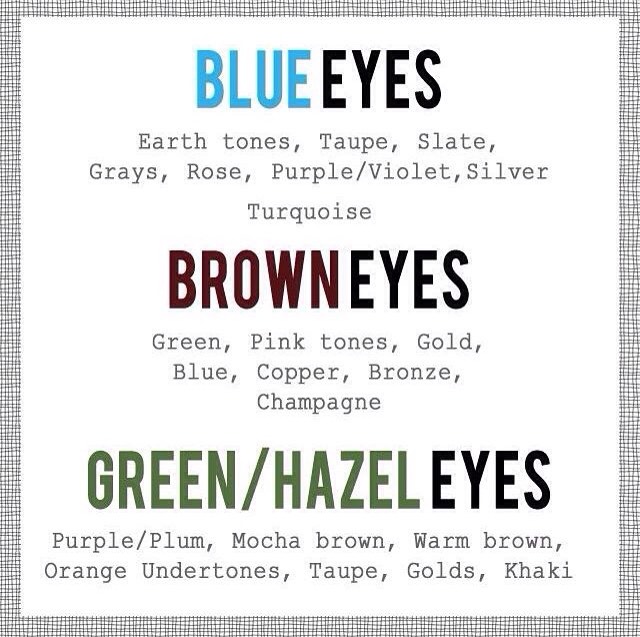 Best Colors To Compliment Eye Color 👀