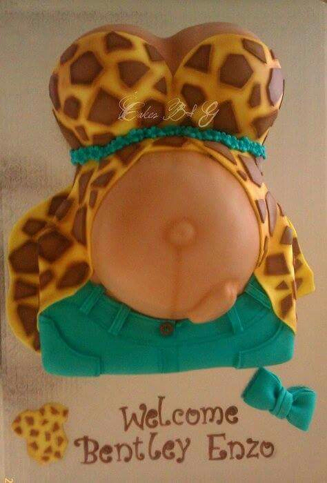 baby shower pregnant belly cakes 