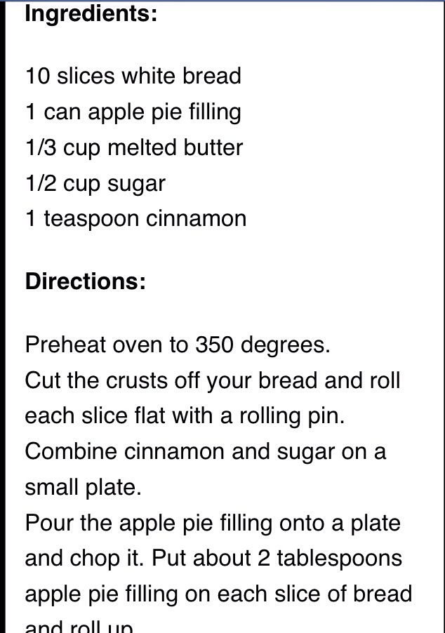 Baked Apple Pie Roll ups