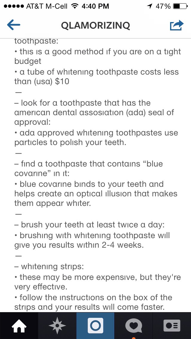 Whiten teeth