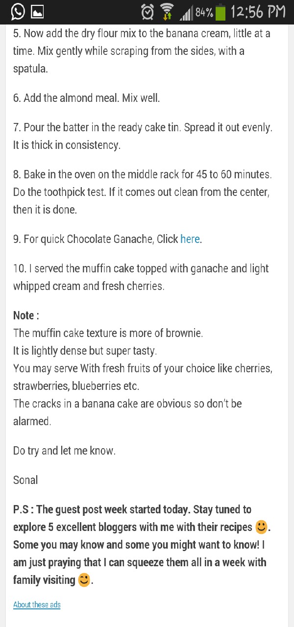 Healthy Banana chocolate Nut Cake - Egg free & Butter free
