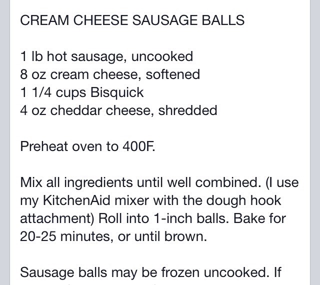 Cream Cheese Sausage Balls