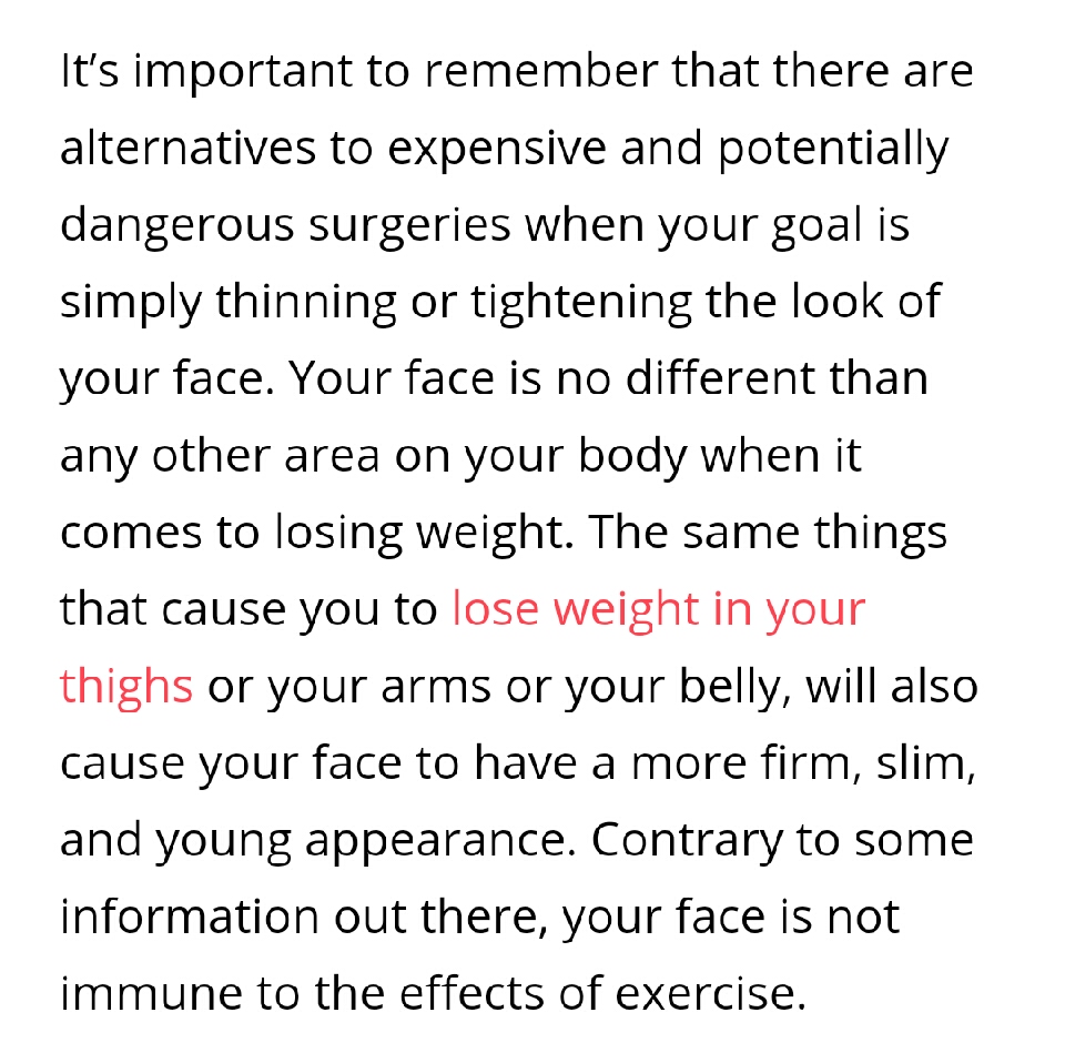 How To Lose Weight In Your Face!