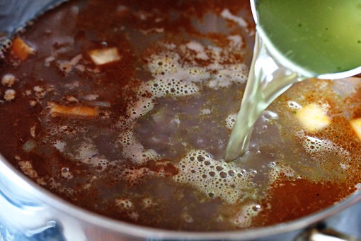 14. … the chicken stock …