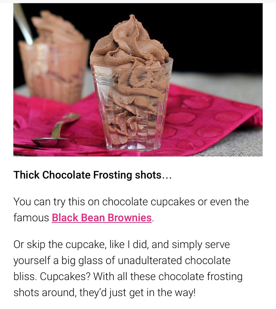 Healthy Chocolate Frosting Shots. π