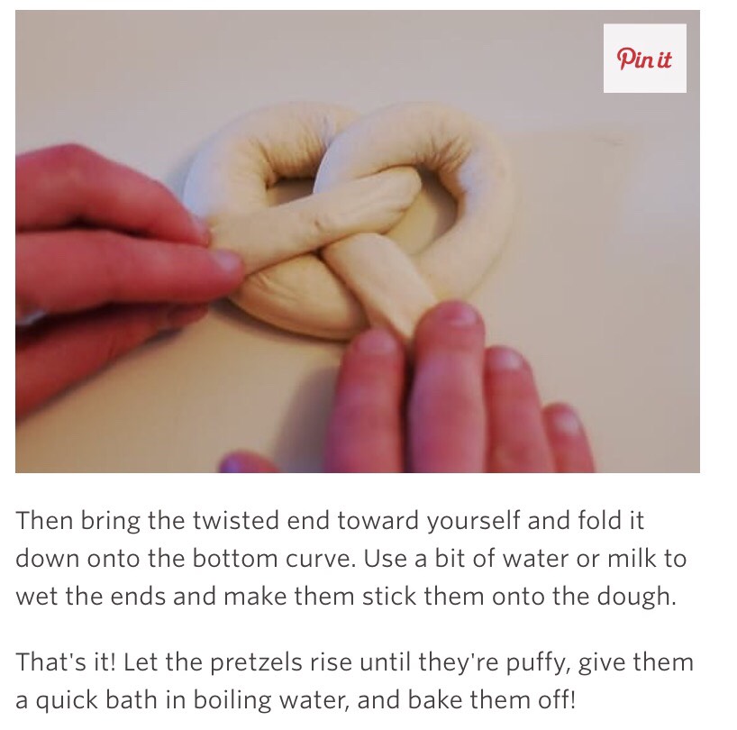 Easy Homemade Soft Pretzels.  