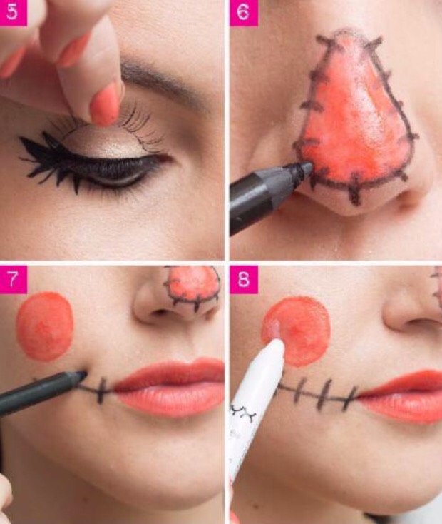Easy Halloween Costume Makeup! No New Purchases Required!!!π #halloweentip