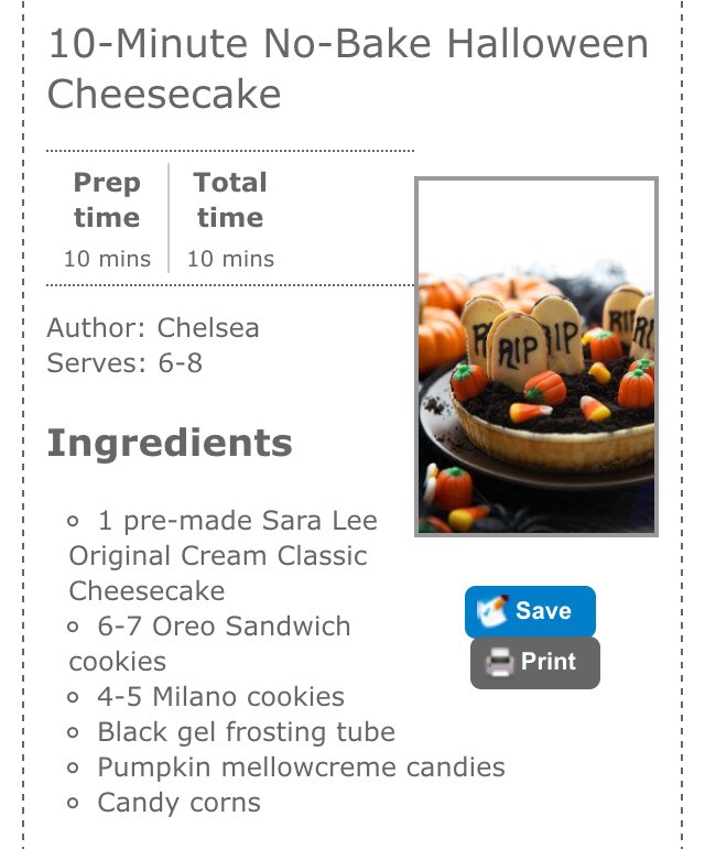 "EASY 10-MINUTE NO-BAKE HALLOWEEN CHEESECAKE"