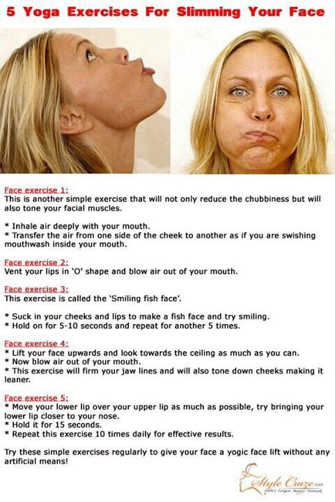 Yoga Exercises For Slimming Face. ☺️