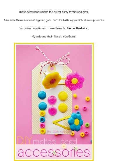 Melted  Beads Great For A Girl Birthday Party