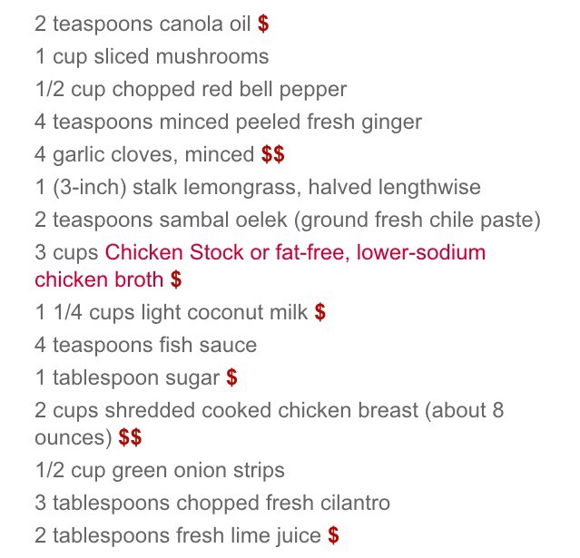 Coconut Curry Chicken Soup 