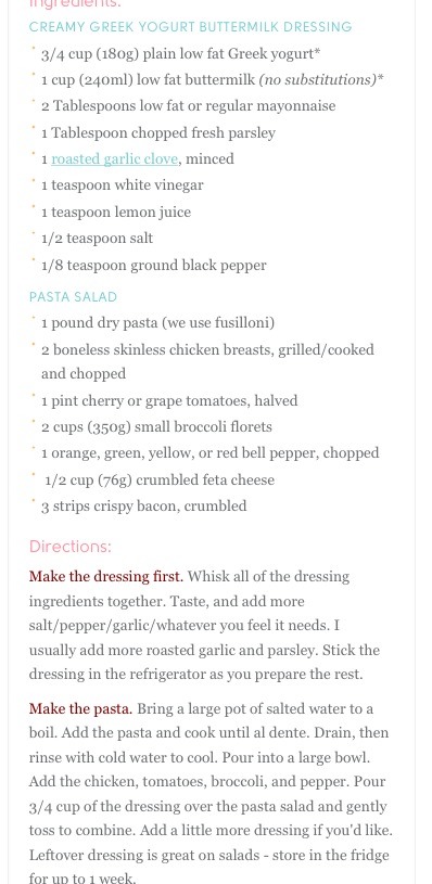 Creamy Chicken Pasta Salad 