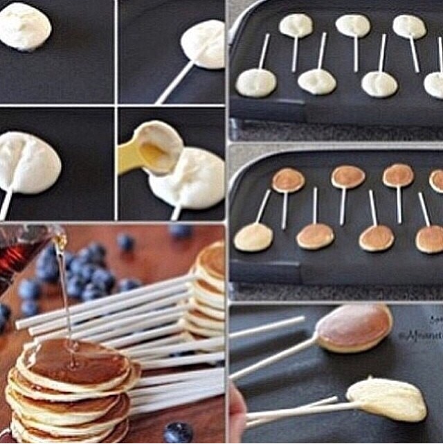 Mini pancake pops 