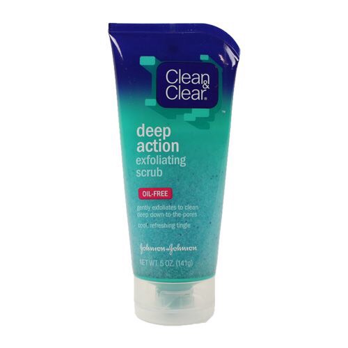clean&clear exfoliating scrub•tingles a little bit in the first few uses but is very exfoliating