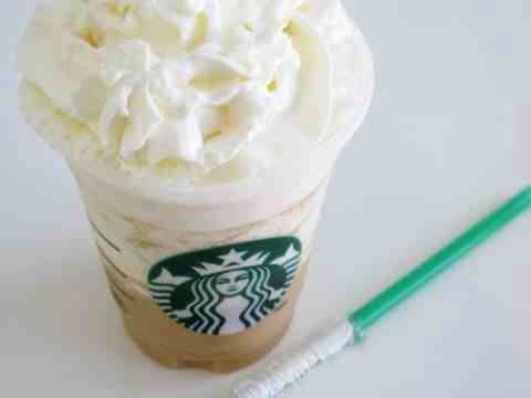 STEP THREE: Pour Frapp in a cup. Use an authentic Starbucks cup to fool your friends. Sneaky, I know.